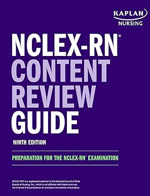 Yes. Kaplan NCLEX-RN Content Review Guide is a review book designed to help nursing students prepare for the NCLEX-RN licensing exam. It focuses on the core nursing knowledge tested on the exam, including: Adult health nursing Maternal-newborn nursing Pediatric nursing Mental health nursing Pharmacology Fundamentals of nursing Management of care Safety and infection control