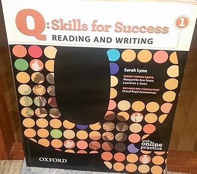 Q Skills for Success Reading & Writing 1 Student's Book Pack